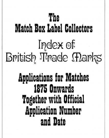 Index of British Trade Marks, page 1