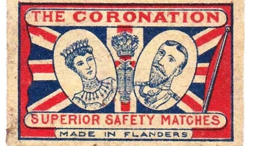 George V coronation, made in Flanders