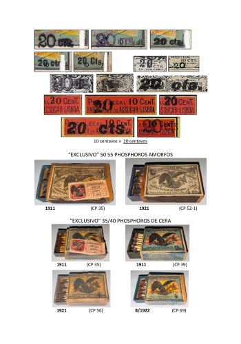 Surcharge overprints and matchboxes 1911- 1923