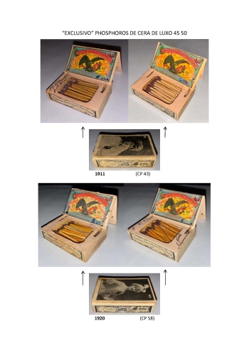 Matchboxes with surcharge overprints 1911 and 1920