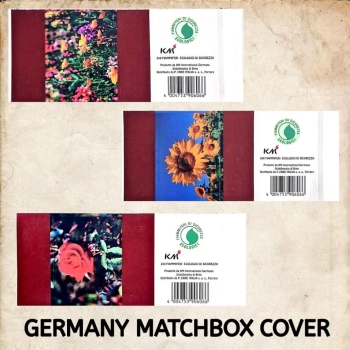 German matchbox covers with flowers