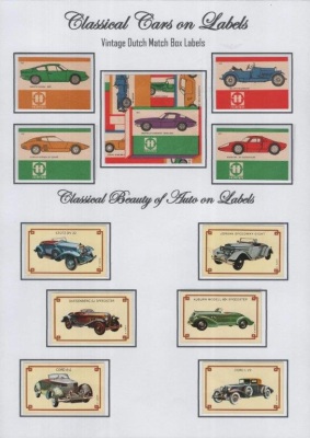 Classic cars on label, Dutch labels