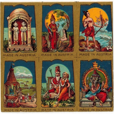 Set of Six - Indian scenes