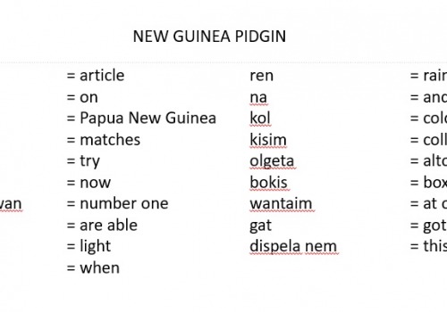PNG pidgin