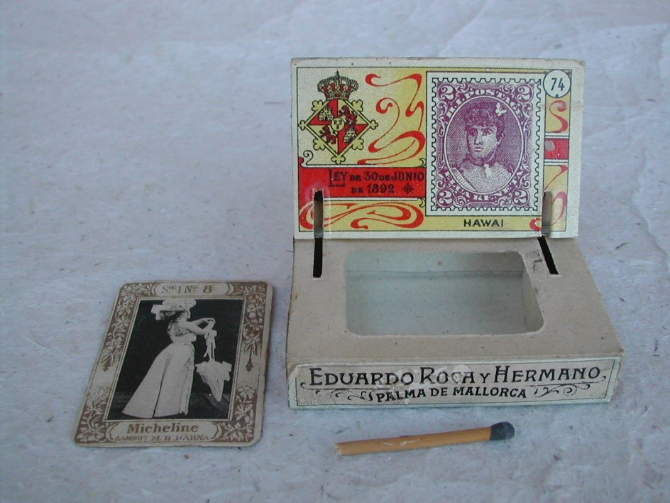 Spanish matchbox with Insert ca. 1894