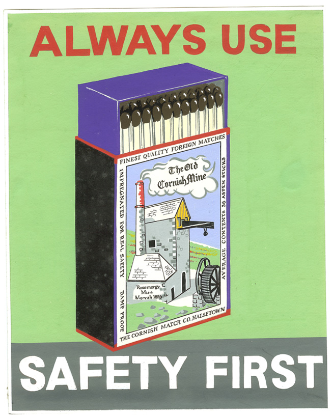 Gross packet label for Rosemergy Mine matchbox