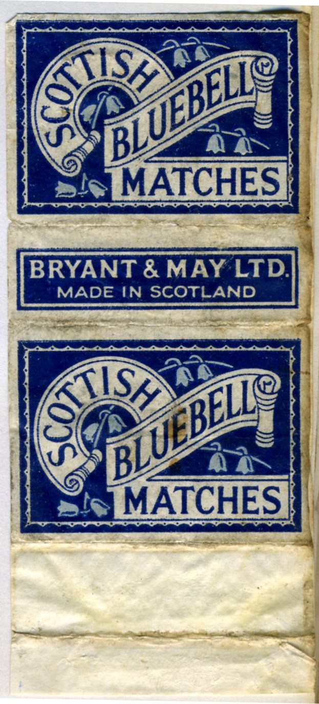 Scottish Bluebell label 50 x 112 mm, ca. 1961